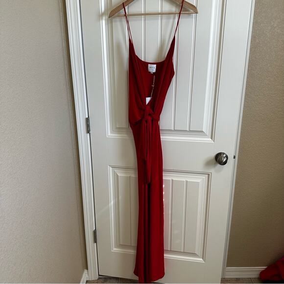 MISA Los Angeles women’s hi Lo dress medium NWT red - Picture 3 of 12